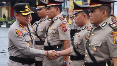Kapolresta Deli Serdang Pimpin Sertijab Kasat Binmas Dan 4 Kapolsek Jajaran Polresta Deli Serdang