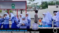 Siswa siswi SD di Medan Belajar Aturan Lalulintas ke Satlantas Polrestabes Medan